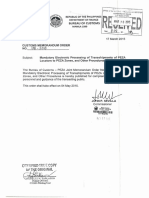 CMO No.08 2015 Mandatory Electronic Processing of Transshipment of PEZA Locators To PEZA Zones and Other Procedures