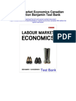 Labour Market Economics Canadian 8th Edition Benjamin Test Bank