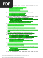 Quiz On Economic and Political Globalization