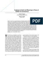 EMDR Therapy Treatment of Grief and Mourning in Times of COVID19 CoronavirusJournal of EMDR Practice and Research