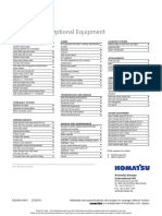 Komatsu D375a 6 Bulldozer Optional and Standard Equipment