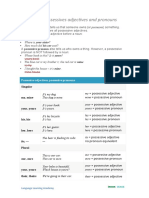 Possessives Adjectives and Pronouns