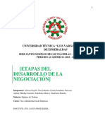 Etapas Del Desarrollo de La Negociación