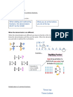 Intervention 4 - Common Fractions