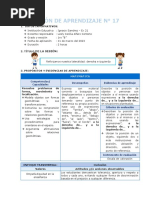 Sesión de Aprendizaje N Izquierda-Derecha