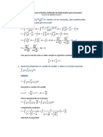 Solucionario Primera Práctica Calificada de Matemática para Economía