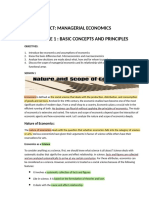 Managerial Econ Module 1 Basic Concepts of Econ 