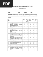 Cognitive Distortions Scale (CDS) Briere, J. (2000)