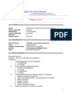 Syllabus de Cours Approches Quantitative Et Qualitative