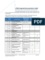 List of Documents EU GDPR ISO 27001 Integrated Documentation Toolkit EN