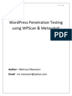 Wordpress Penetration Testing Using Wpscan and Metasploit