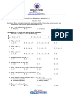 Math 7 Pre Test Sy 2023-2024