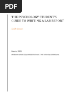 The Psychology Student's Guide To Writing A Lab Report