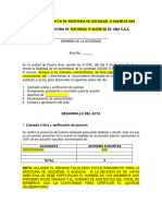 Acta de Apertura de Sucursal o Agencia Sas