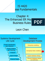 IS 4420 Database Fundamentals The Enhanced ER Model and Business Rules Leon Chen