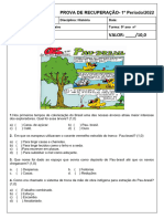 RECUPERAÇÃO de História - 1º Periodo