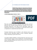 Overseas Buying Behaviour Notes Unit 1