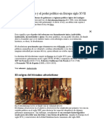 El Absolutismo y El Poder Político en Europa Siglo XVII