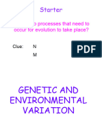 Speciation, Natural Selection and Evolution Student