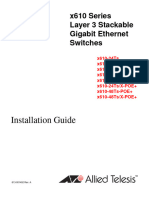 Installation Guide: x610 Series Layer 3 Stackable Gigabit Ethernet Switches