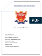 Technical Report Writing For Ca2 Examination: Topic: Introduction To Data Science