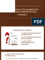 Importancia y Fundamentos de La Tarea Hermenéutica