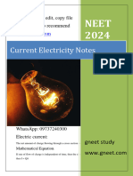 Current Electricity Notes