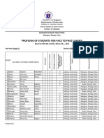 Profiling of Students For f2f