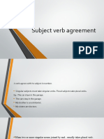 Subject Verb Agreement 9 & 10