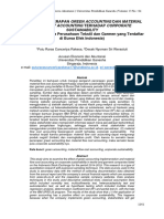 Flow Cost Accounting Terhadap Corporate Sustainability: Pengaruh Penerapan Green Accounting Dan Material