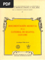 Documentación Medieval de La Catedral de Segovia (Reducida) .