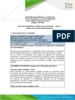 Guía de Actividades y Rubrica de Evaluación - Unidad 1 - Paso 2 - Origen de La Diversidad Genética