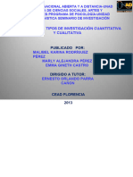 Tipos de Investigación Cuantitativa Y Cualitativa: Mapa Conceptual