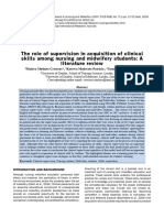 The Role of Supervision in Acquisition of Clinical Skills Among Nursing and Midwifery Students A Literature Review