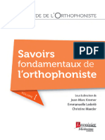 Guide de L Orthophoniste Volume 1 Savoirs Fondamentaux de L Orthophoniste Sommaire