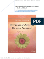 Test Bank For Psychiatric Mental Health Nursing Fifth Edition Sheila L Videbeck