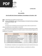 Lettre Pour Information Sur L'augmentation Des Quantites