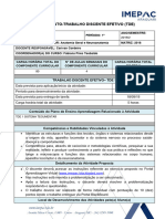 Plano de Ensino TDE 1 Sistema Tegumentar 2019 02