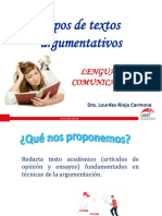 Sesión 11B-Tipos de Textos Argumentativos