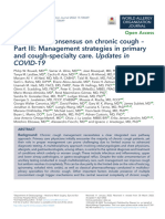 WAO-ARIA Consensus On Chronic Cough - Part 3 Management Strategies in Primary and Cough-Specialty Care