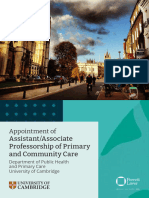 University of Cambridge - Assistant Associate Professor of Primary Community Care - Candidate Brochure