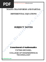 093 - MA8353, MA6351 Transforms and Partial Differential Equations - Notes