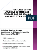 Salient Features of RA 10630 (Juvenile Justice)