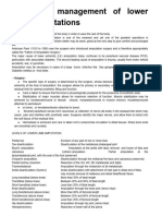 Prosthetic Management of Lower Limb Amputations' Notes