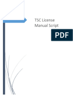 TSC License User Guide