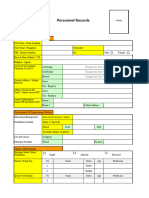 Personnel Records: Personal Information