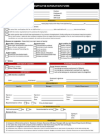 Employee Separation Form