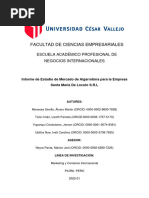 2da Entrega. Informe de Estudio de Mercado de Algarrobina para La Empresa Santa María de Locuto S.R.L