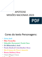 Texto de Tela Apoteose Missões Nacionais 2023