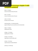 Medical Terminology Chapter 3 With Complete Solutions